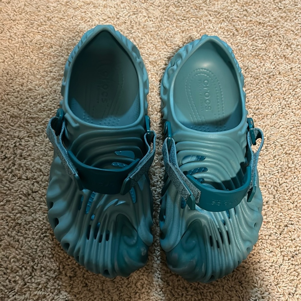 Men's Salehe Bembury Crocs, sz 11, color teal